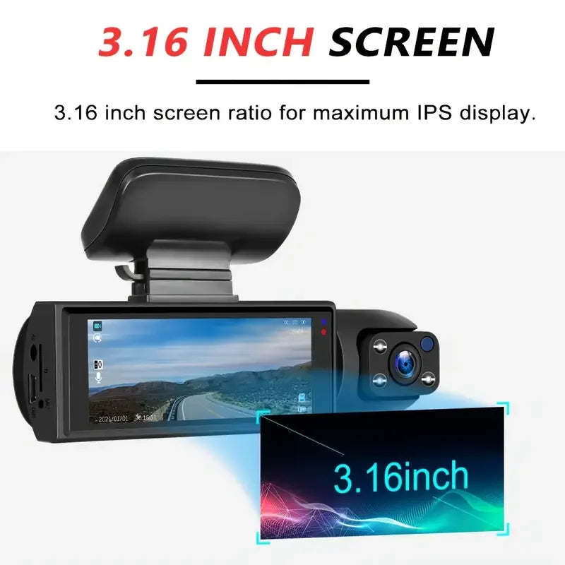 1080P dual camera,Dash Cam for cars,Front And Inside,car camera with IR Night Vision,Loop Recording,wide angle Car DVR Camera