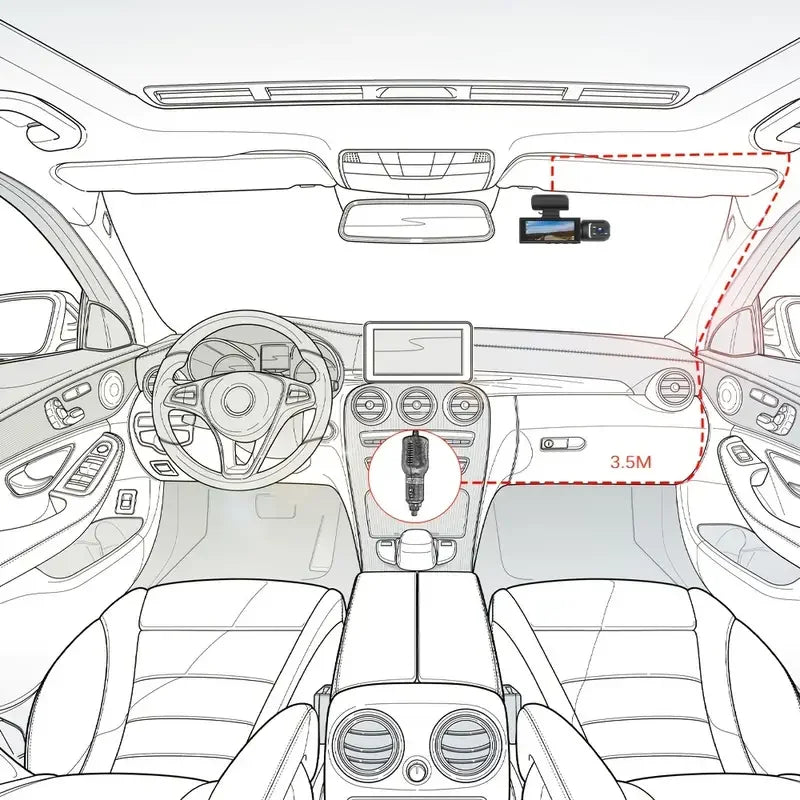 1080P dual camera,Dash Cam for cars,Front And Inside,car camera with IR Night Vision,Loop Recording,wide angle Car DVR Camera