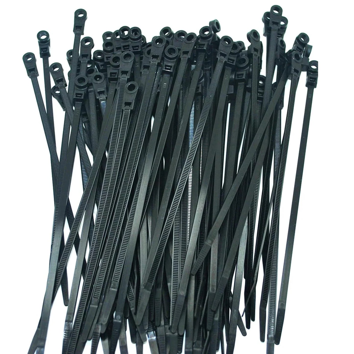 100/1000PCS Screw Hole Cable Ties Reusable Fixed Nylon Cable Ties Self-locking Cord Ties Straps Fastening Loop Office Organizer