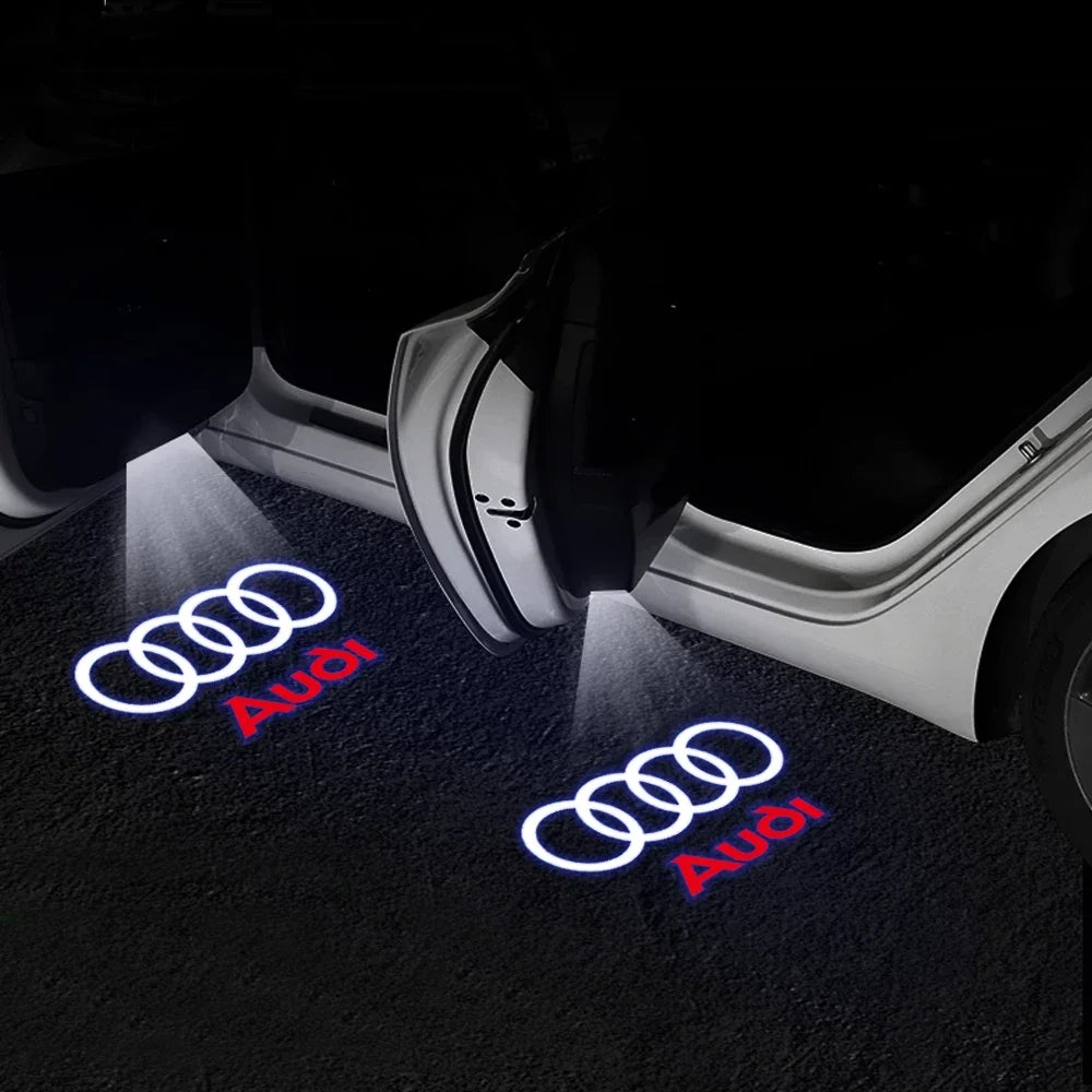 2PCS HD Car Door Welcome Light Led Projector Lamp For Audi SLINE QUATTRO S2 S3 S4 S5 S6 S7 RS A4 B5 B6 B7 B8 B9 A3 8P 8V 8L A5 S