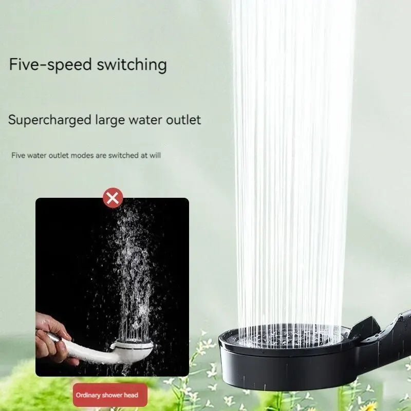 5 Modes Shower Head High Pressure Showerhead Portable Filter Rainfall Faucet Tap Bathroom Bath Home Innovative Accessories